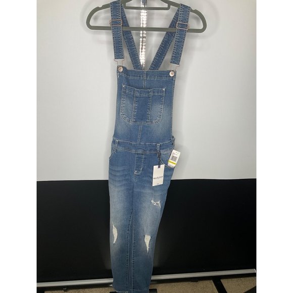 NWT Wallflower Coverall Overall Dungarees Medium Blue Jeans - Picture 1 of 8